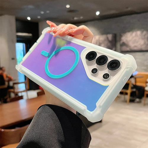 Magnetic Shockproof Samsung Case – Color-Changing Armor Cover
