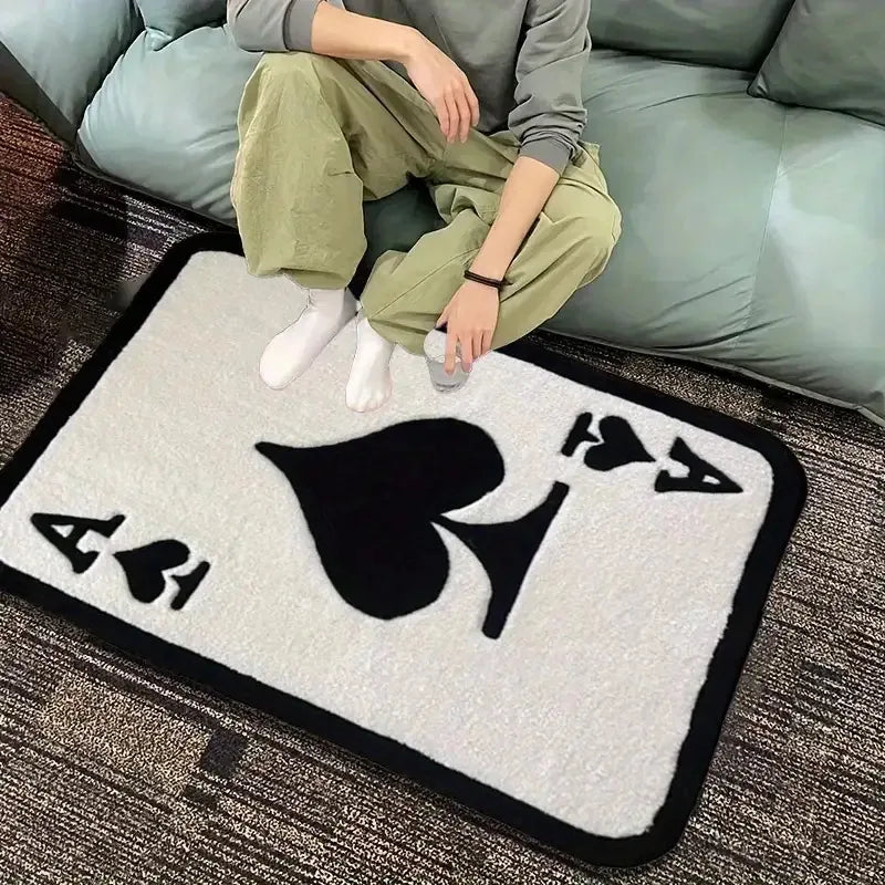 Ace of Spades Rug – Soft Non-Slip Floor Mat for Bedroom & Living Room