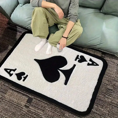Ace of Spades Rug – Soft Non-Slip Floor Mat for Bedroom & Living Room