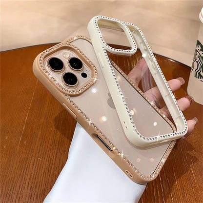 Rhinestone Diamond Clear Case for iPhone 16 15 14 13 Pro Max | Luxury Bling Shockproof Cover