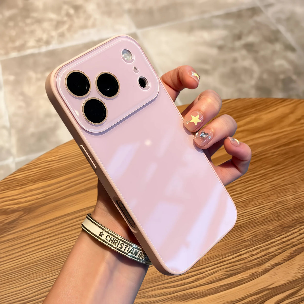 Candy Color Tempered Glass iPhone Case with Camera Protection
