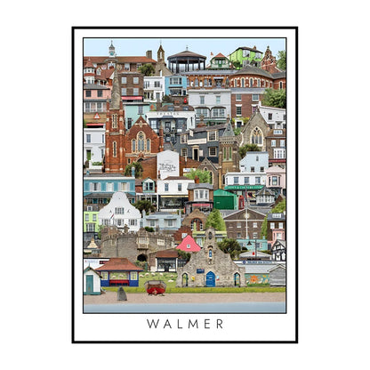 Vintage Cityscape Canvas Wall Art – Abstract City Poster Print