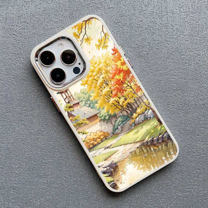 Mountain Peak Lake Vintage Silicone Phone Case