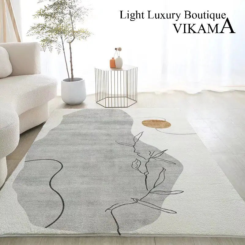 Nordic Geometric Area Rug – Soft Lint-Free Living Room & Bedroom Carpet