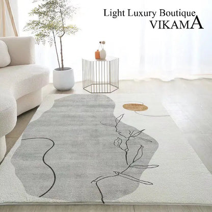 Nordic Geometric Area Rug – Soft Lint-Free Living Room & Bedroom Carpet
