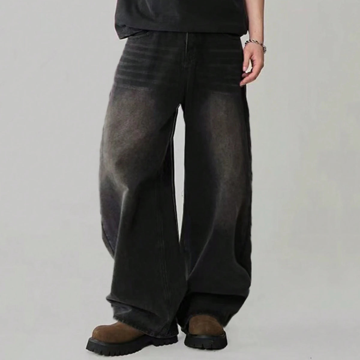 Baggy Wide Leg Men's Jeans – Street Style Loose Fit Denim Pants