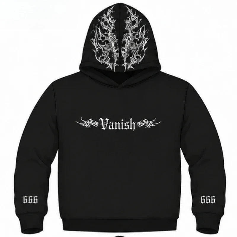 Sinner Reflective Graphic Hoodie – Unisex Loose Fit Streetwear