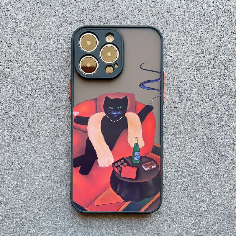 Funny Cat Phone Case for iPhone 17 16 15 14 13 12 11 X Shockproof
