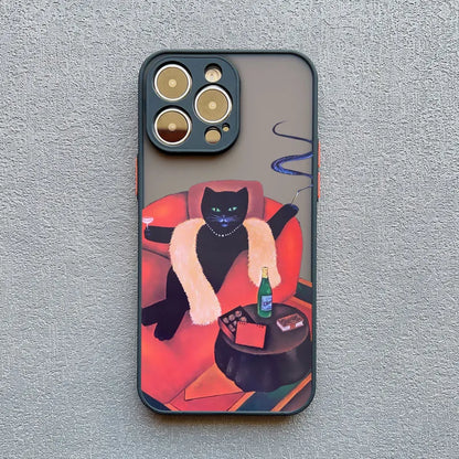 Funny Cat Phone Case for iPhone 17 16 15 14 13 12 11 X Shockproof