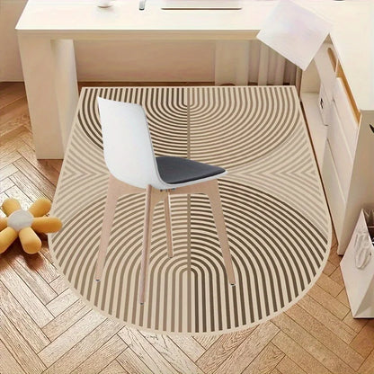 Irregular Office Chair Mat – Morandi Color, Hardwood Floor Desk Mat