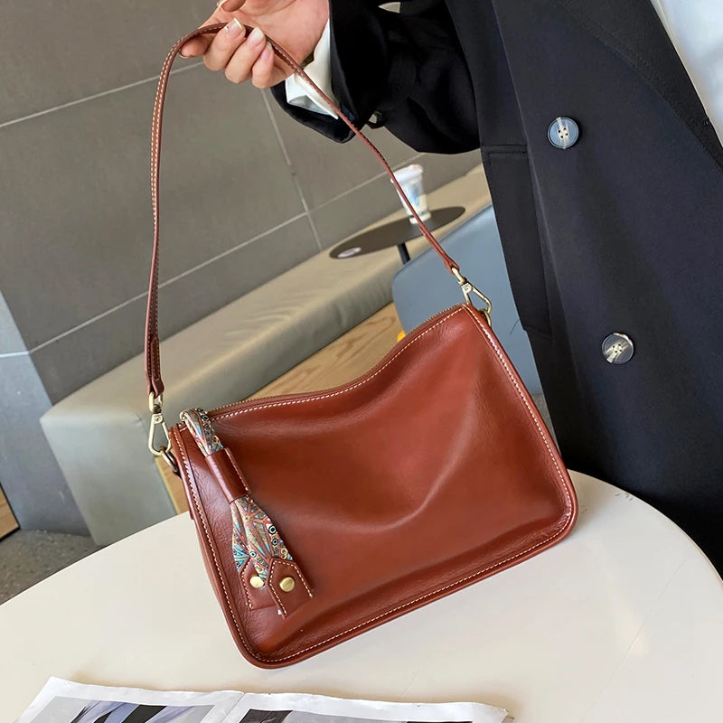 Women's Cowhide Genuine Leather Shoulder Bag
