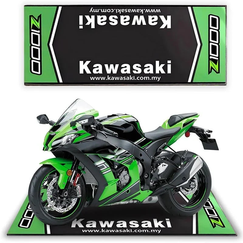 Motorcycle Runner Rug – Anti-Slip Racing Design Long Carpet for Garage & Bedroom