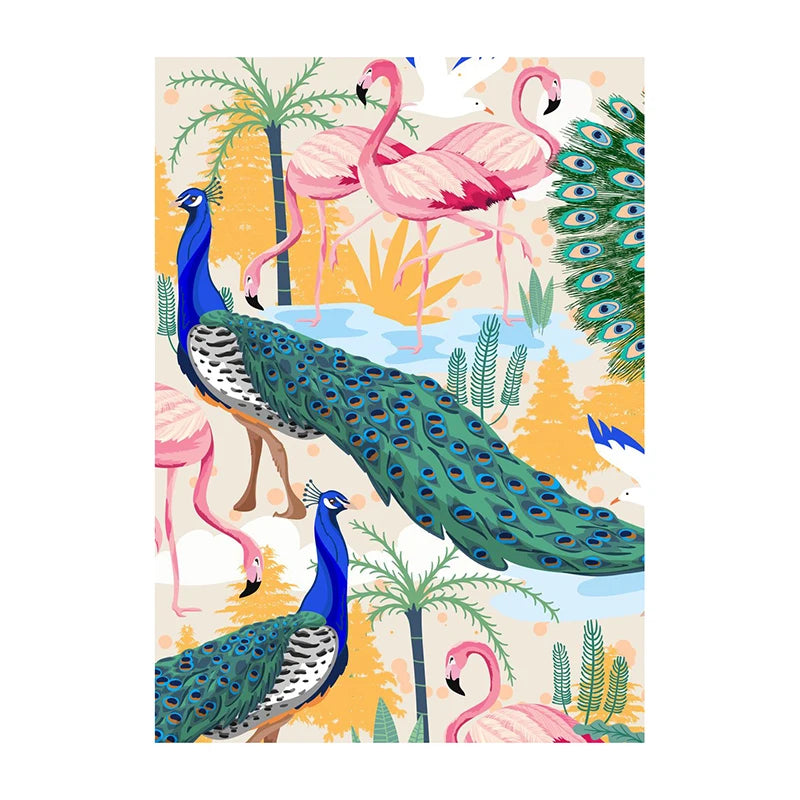Tropical Illustration Canvas Wall Art – Boho Nature Poster