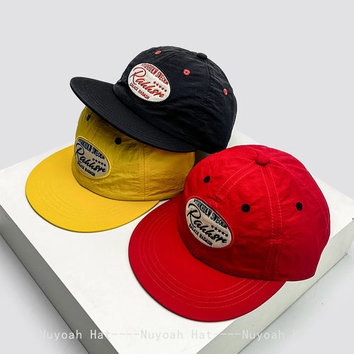Embroidered Patch Snapback Cap – Quick-Dry Hip-Hop Hat for Men & Women