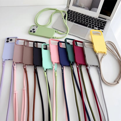 Crossbody Lanyard Silicone iPhone Case with Neck Cord Strap