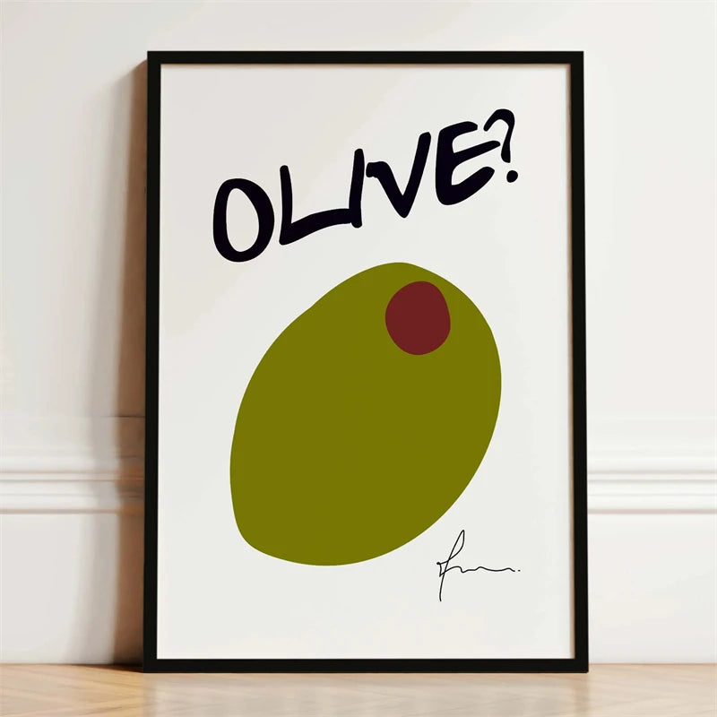 Wine & Dine Wall Art Poster – Retro Kitchen Print