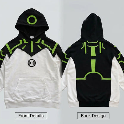 Alien Patchwork Embroidered Hoodie – Women's Streetwear Sweatshirt