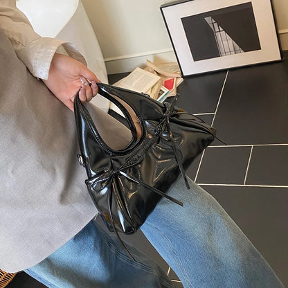 Bow Ruched Crossbody Shoulder Bag for Women