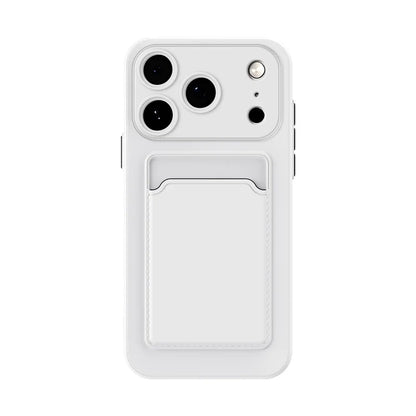 Silicone Card Holder iPhone Case – Wallet Slot Back Cover