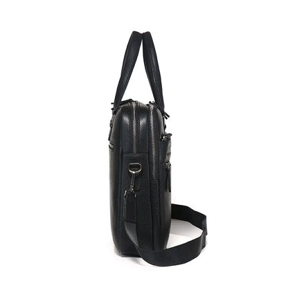 Genuine Leather Laptop Briefcase for Men – 14 Inch