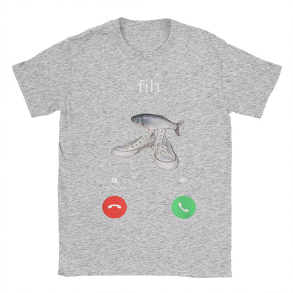 Fish Calling Meme Graphic Tee – Women's Crew Neck Short Sleeve