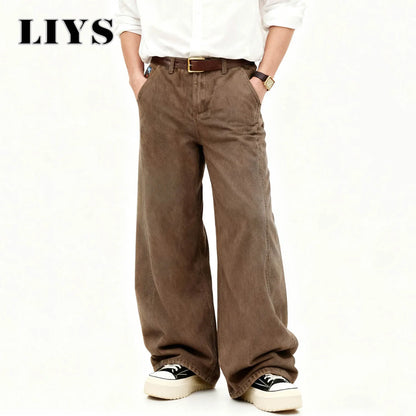 Men's Baggy Wide Leg Jeans – Retro Streetwear Denim
