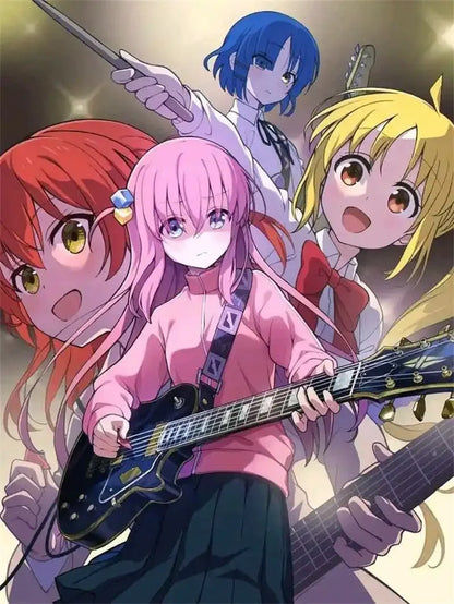 Bocchi the Rock Anime Poster Canvas Print – Kawaii Music Wall Art