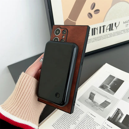 Leather MagSafe Magnetic Case for Samsung Galaxy S21–S26 Series
