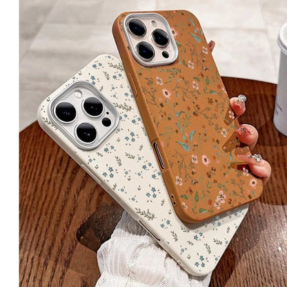 Floral Lychee Pattern iPhone Case – iPhone 7 to 17 Series