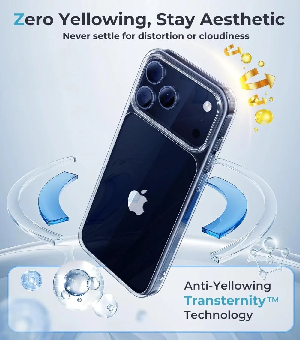 Crystal Clear Anti-Yellowing iPhone Case – Transparent Slim Cover