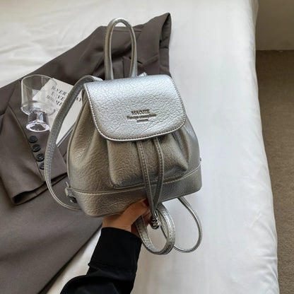 Candy Color Women's Cute Small Pu Leather Backpacks