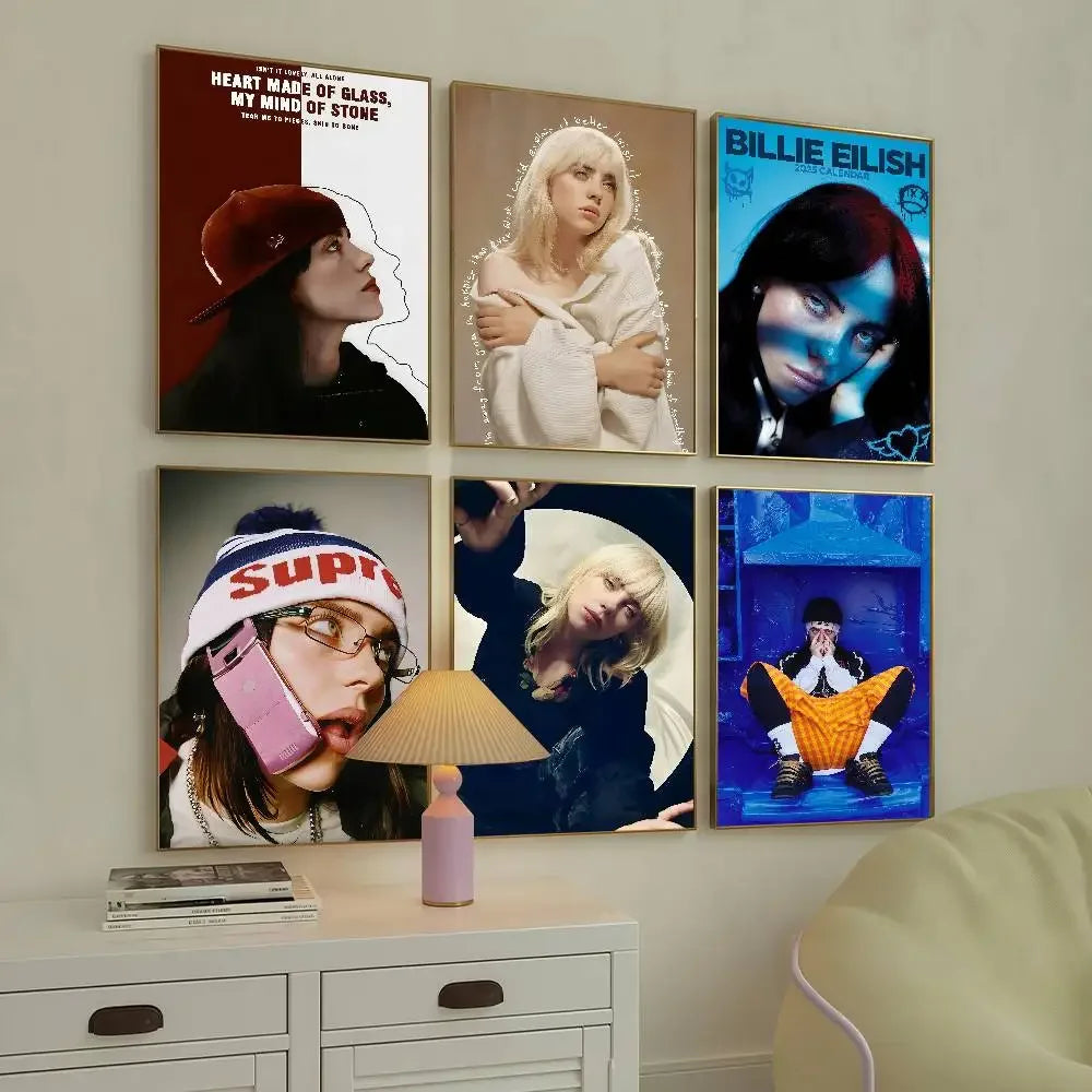 Billie Eilish Wall Art Poster – Music Fan Room Decor Print