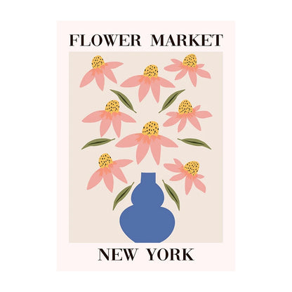 Flower Market Tuscany Poster – Floral Wall Art Print Unframed