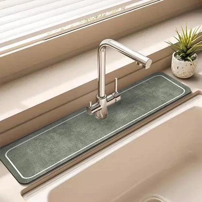 Faucet Splash Guard Mat – Absorbent Sink Countertop Water Pad for Bathroom & Kitchen