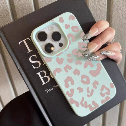 Pink Leopard Print iPhone Case – Silicone Cover for iPhone 11–17 Series