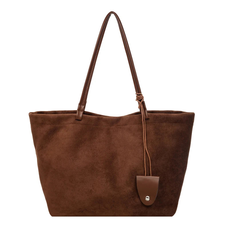 Women Flannel Large Capacity Shoulder Bag