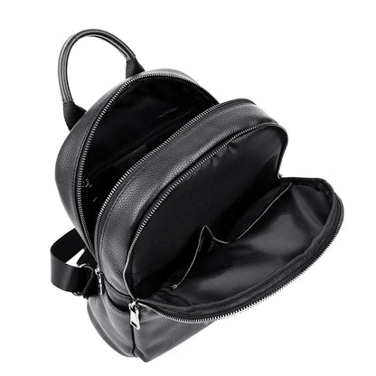 Genuine Leather Women Backpack – Multi-Pocket Luxury Bag