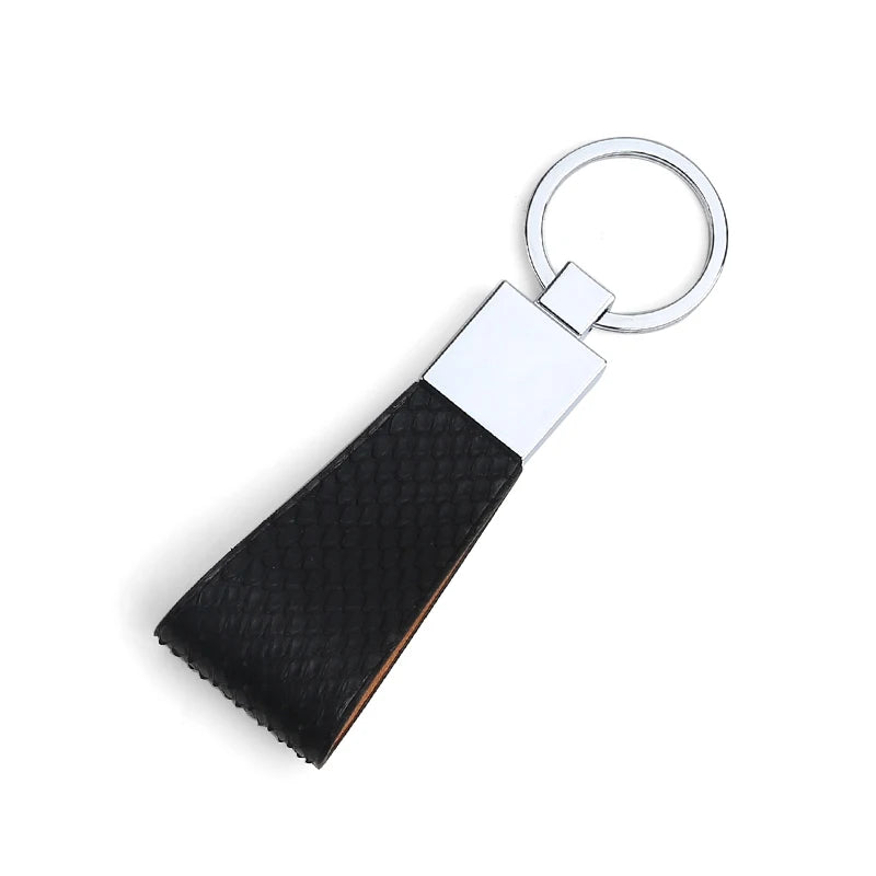Premium Exotic Skin Leather Key Fob – Luxury Gift Keychain