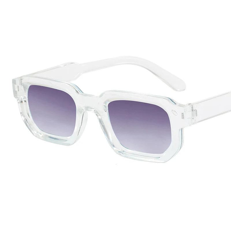 Retro Rectangle Sunglasses – UV400 Men's Vintage Square Frame