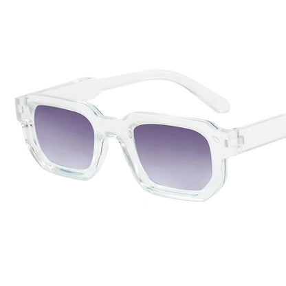 Retro Rectangle Sunglasses – UV400 Men's Vintage Square Frame