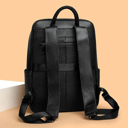 Genuine Leather Men's Laptop Backpack – 15.6 Inch