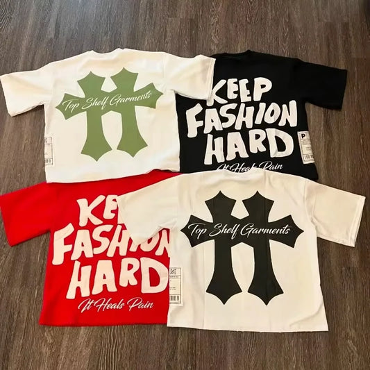 Graphic Print Cotton T-Shirt – Unisex Oversized Streetwear