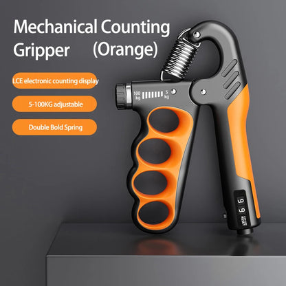 Adjustable Hand Grip Strengthener with Rep Counter 5–150kg