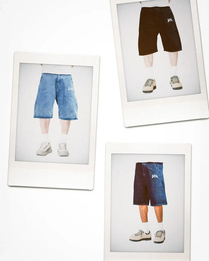 Y2K Embroidery Baggy Denim Shorts – Hip Hop Streetwear