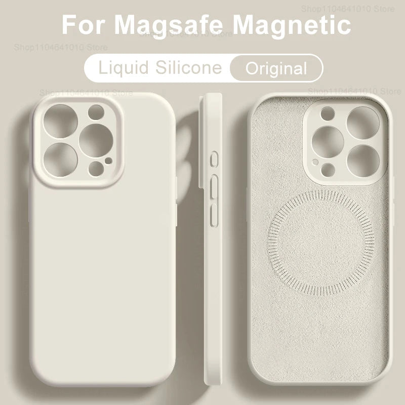 MagSafe Liquid Silicone Case for iPhone 17 16 15 14 13 12 11