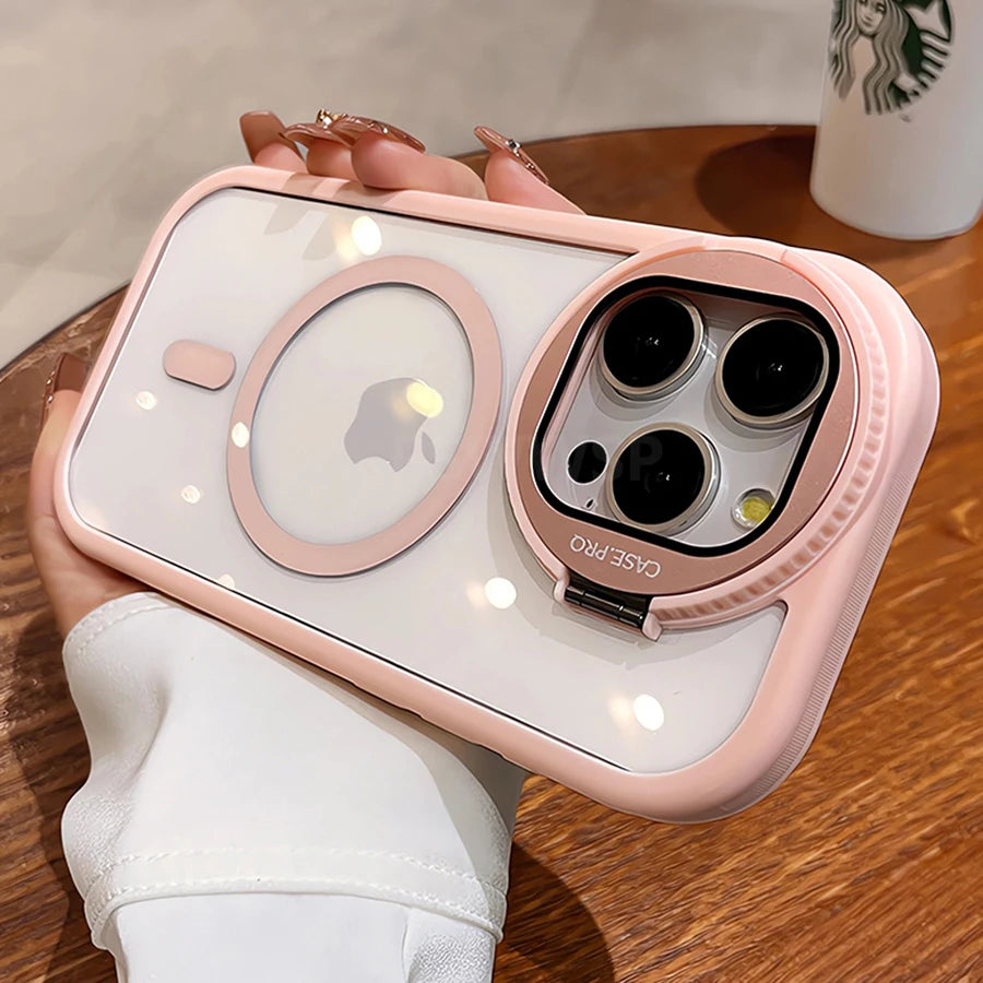 MagSafe iPhone Case with Flip Camera Lens Protector and Stand