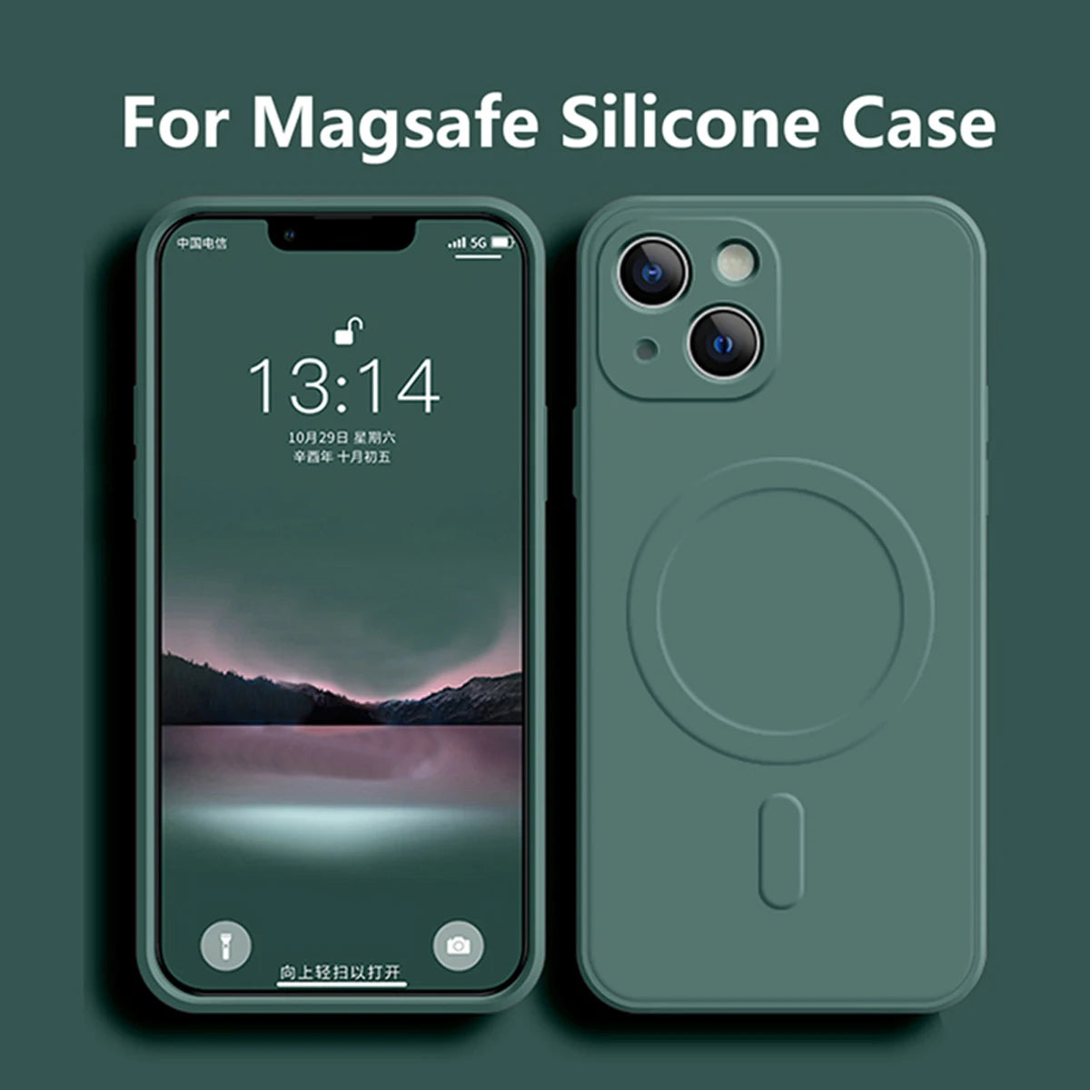 Liquid Silicone Shockproof Case For iPhone 17/ 16/ 15/ 14/ 13/ 12/ 11 Pro Max Plus Phone Magnetic Wireless Charger For Magsafe Cover