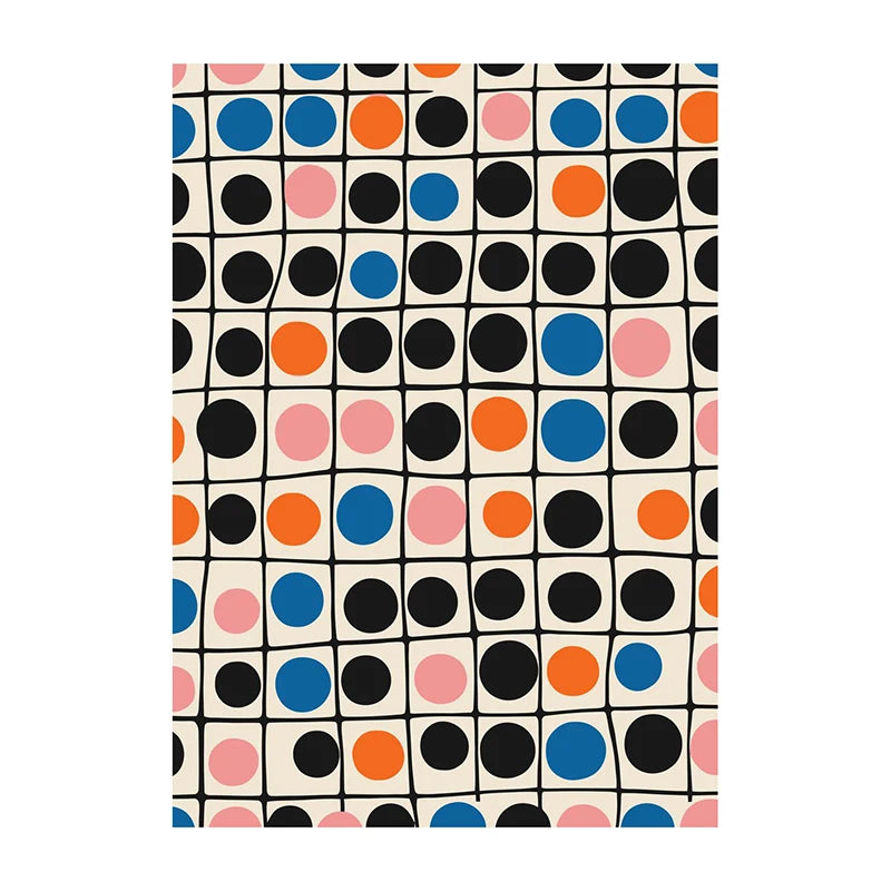 Mid-Century Modern Wall Art Poster – Retro Abstract Geometric Print