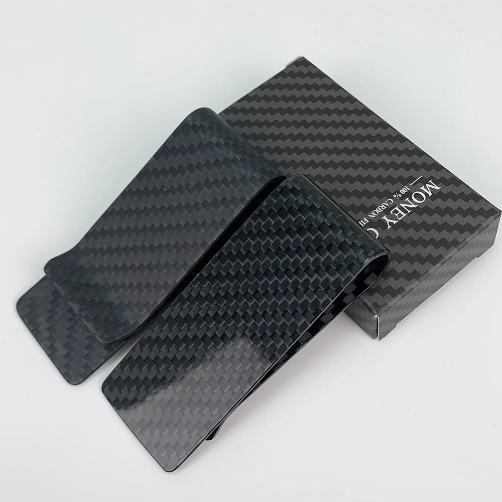 Carbon Fiber Money Clip – Slim 28mm Card Holder for Men