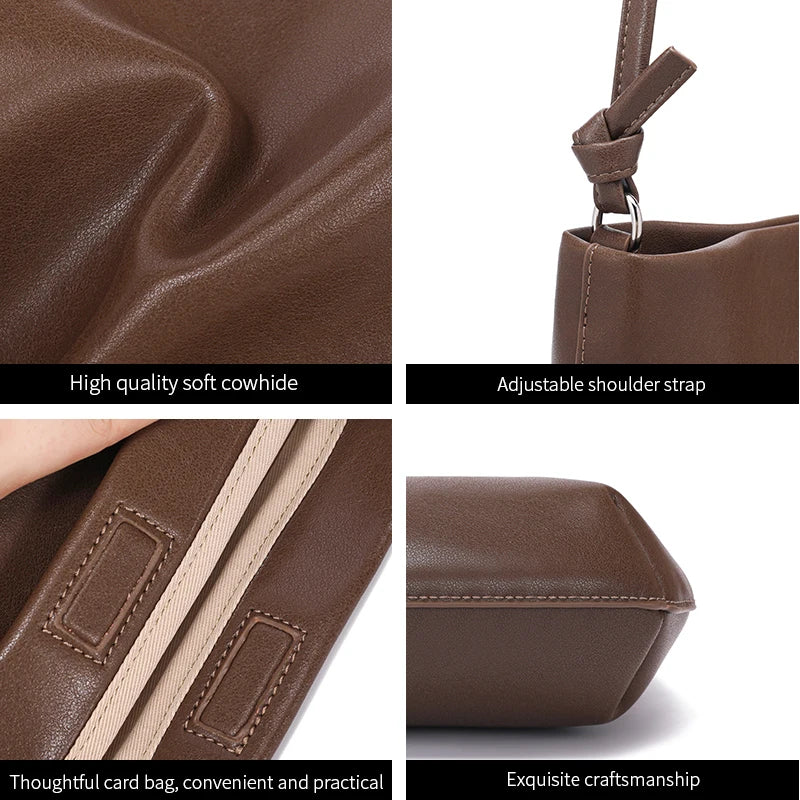 Women's Casual Mini Cow Leather Shoulder Bags